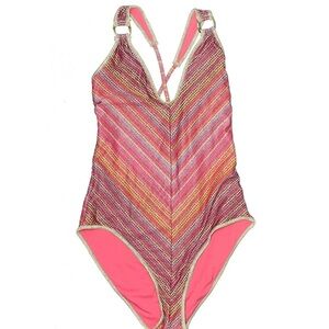 BECCA Pink and Orange One Piece Swimsuit